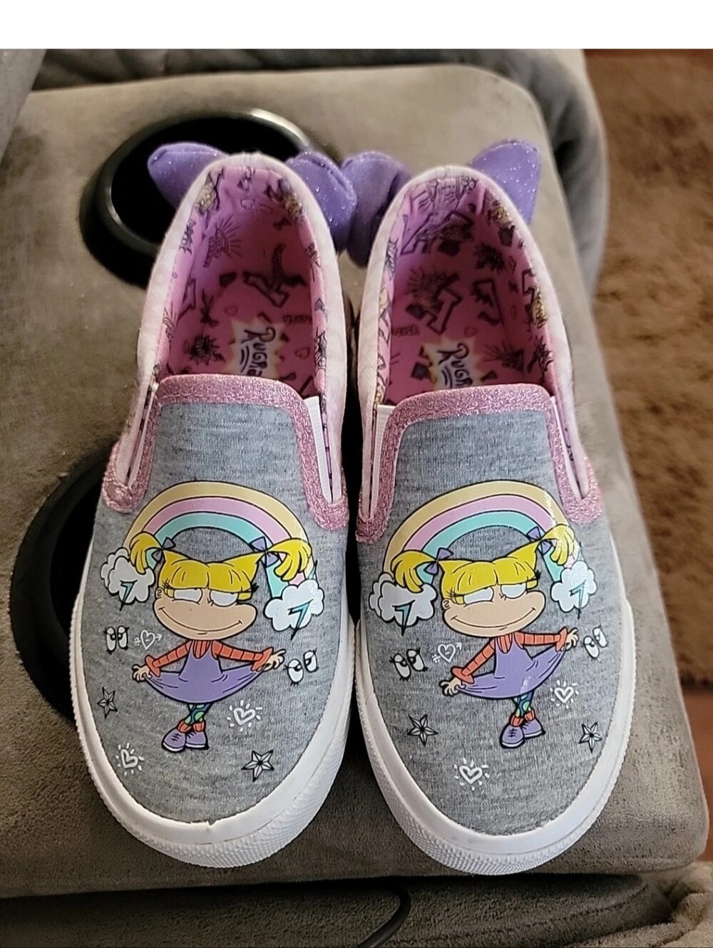 Ground UP Nickelodeon Rugrats Cartoon Slip-On Canvas Sneaker Shoes Size Kids 12